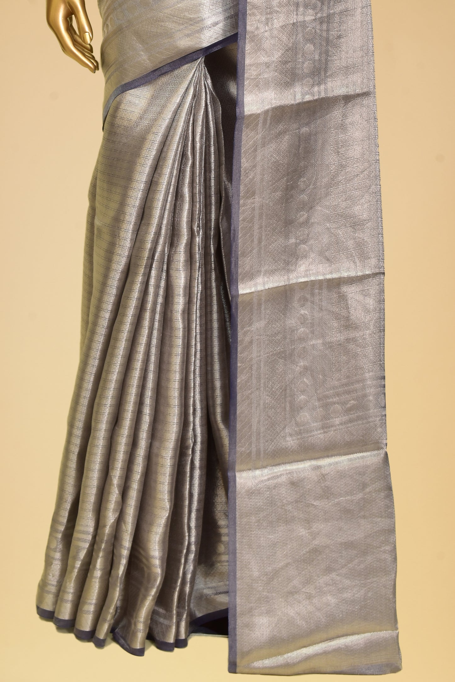 Tissue Emboss-Brocade Saree