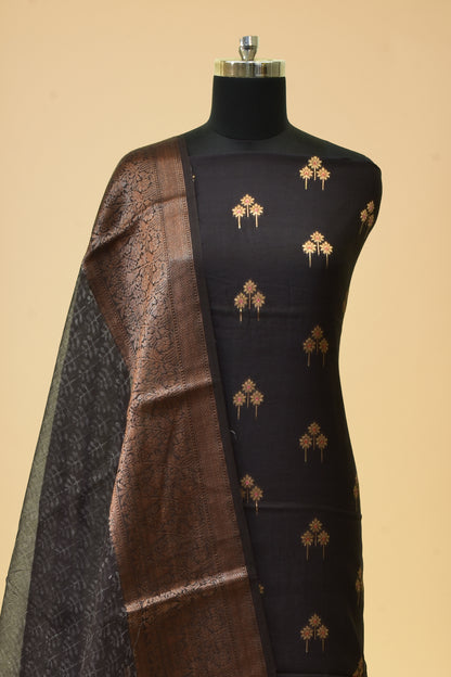 Handwoven Cotton Kadwa Suit