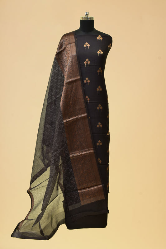 Handwoven Cotton Kadwa Suit
