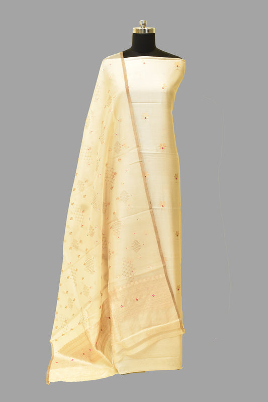 Handwoven Meenadar Silk Kadwa Suit