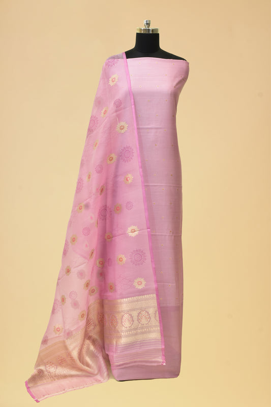 Handwoven Meenadar Silk Kadwa Suit