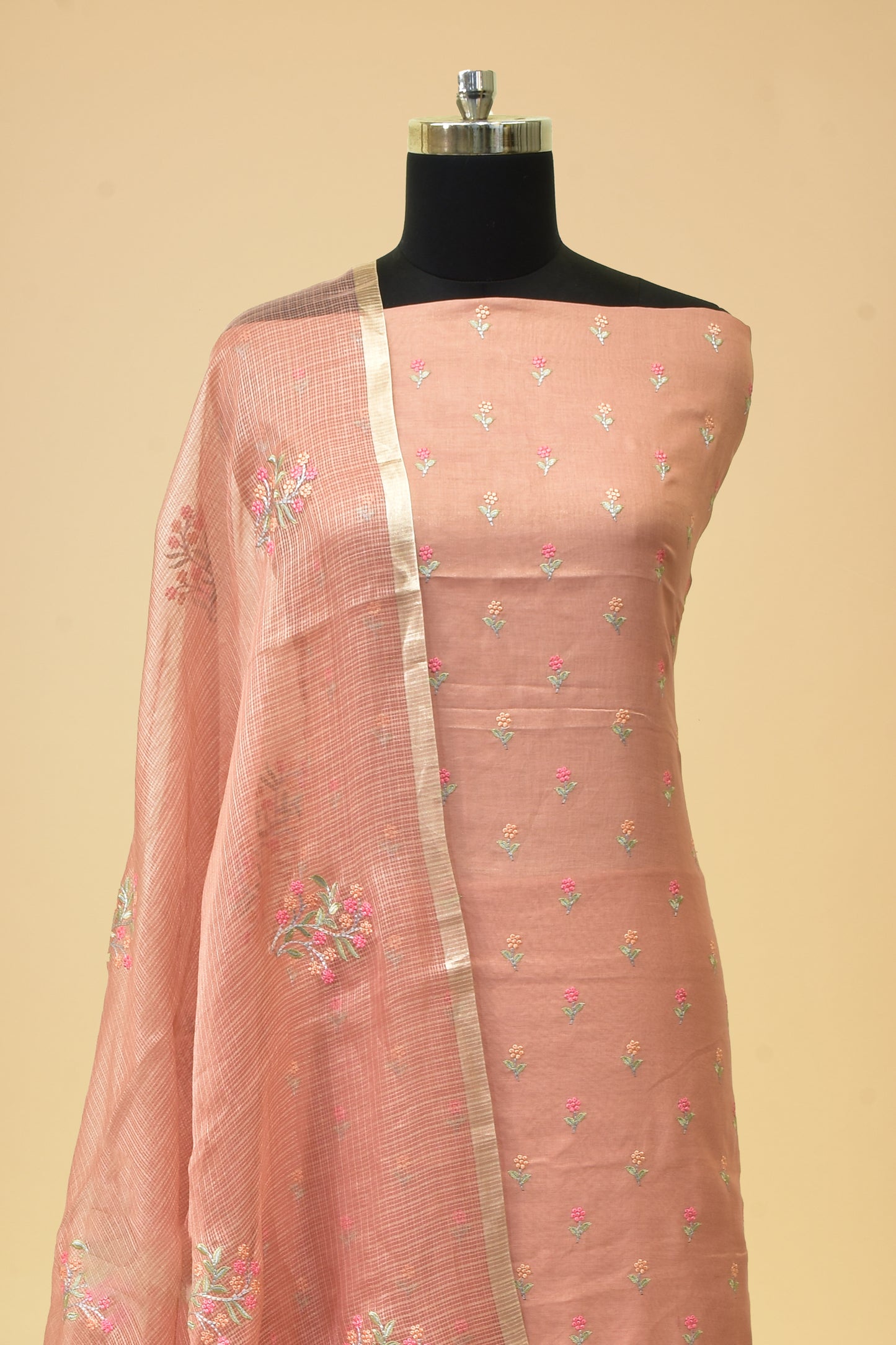 Handwoven Tissue Embroidery Suit