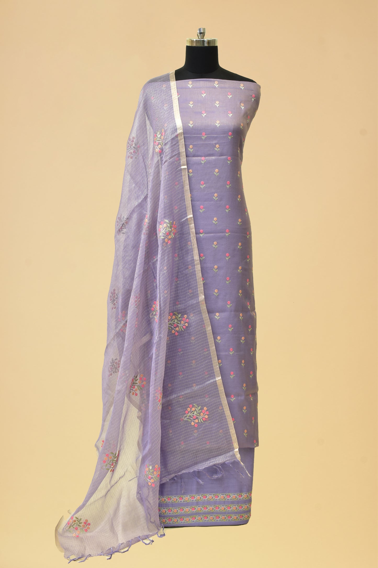 Handwoven Tissue Embroidery Suit