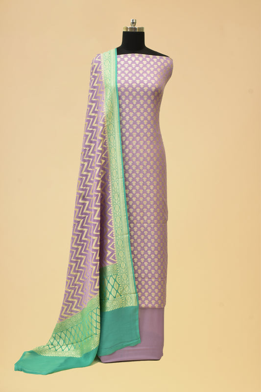 Handwoven Chiffon Silk Cutwork Suit