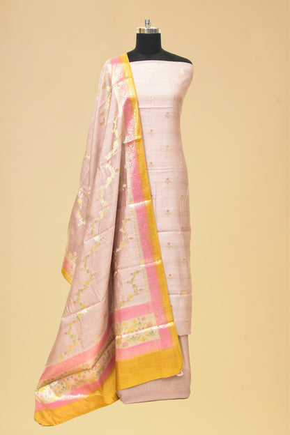 Handwoven Silk Cutwork Booti Suit