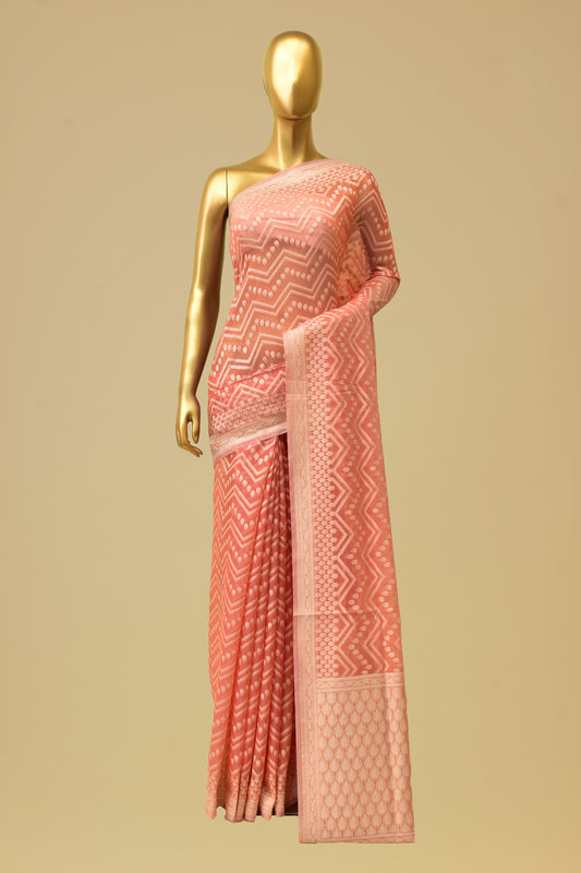 Art Georgette Cutwork Saree