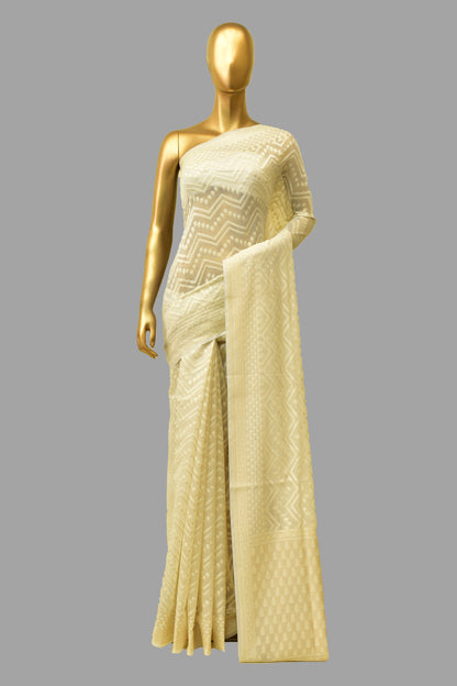 Art Georgette Cutwork Saree