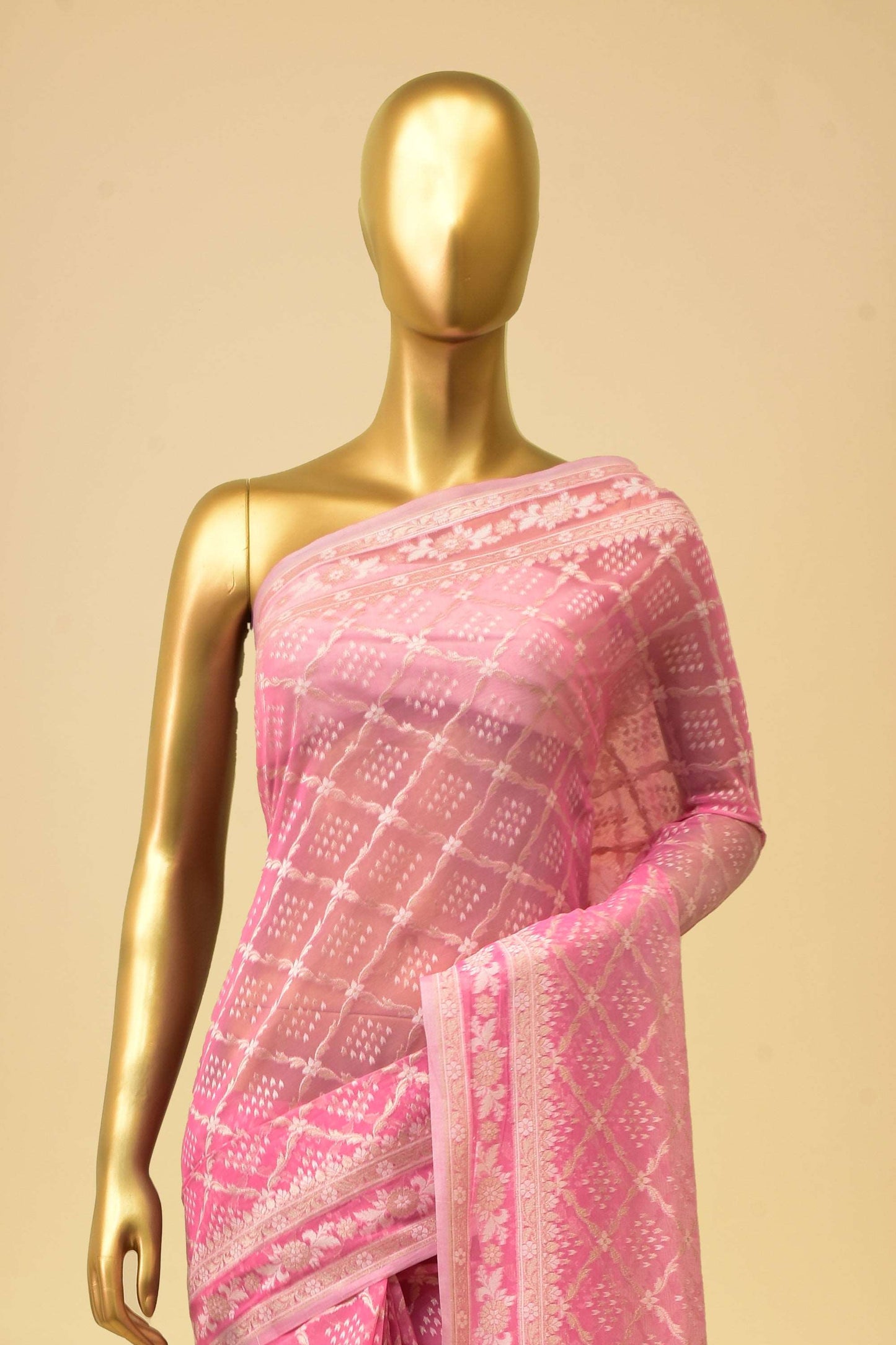 Art Georgette Cutwork Saree