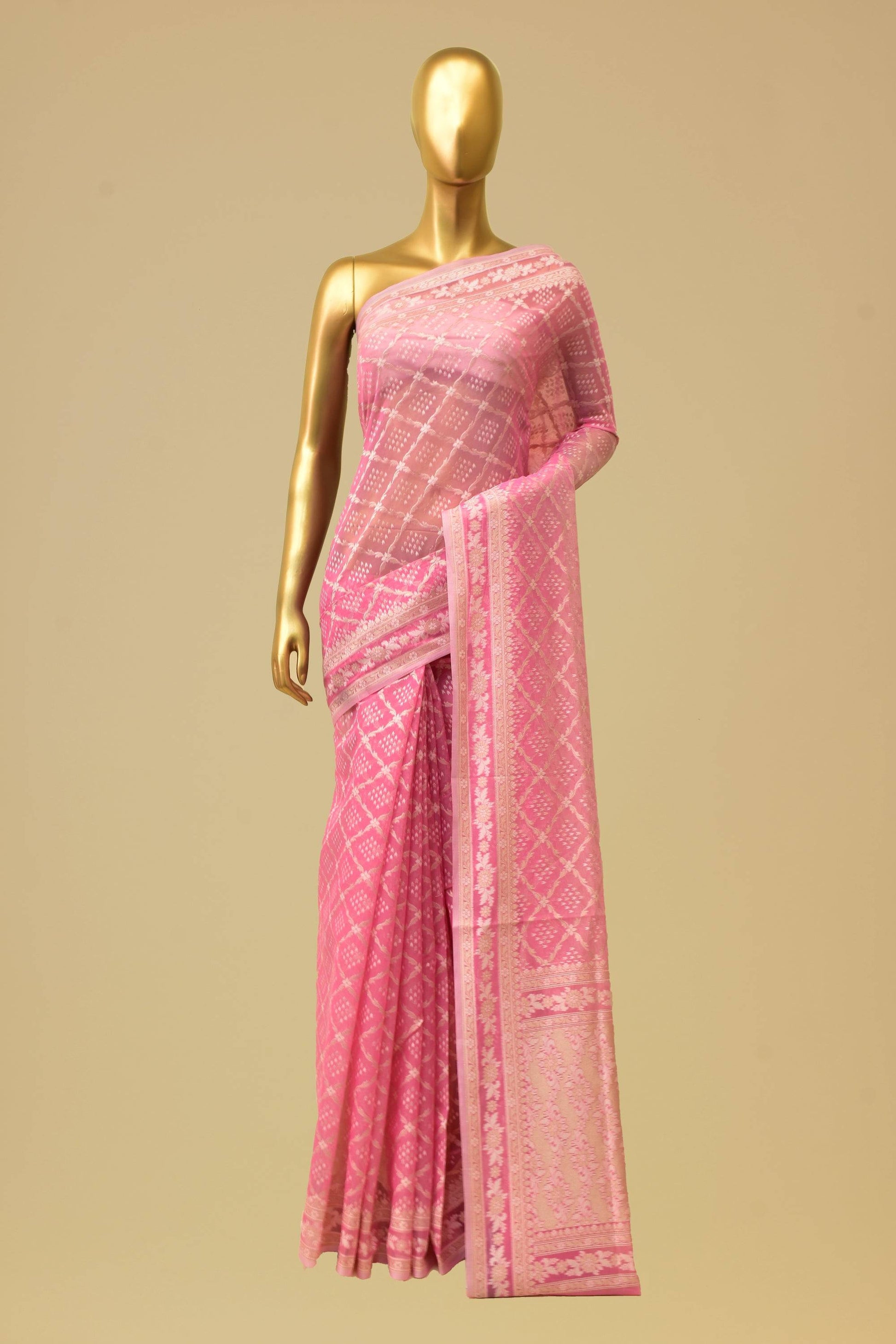 Art Georgette Cutwork Saree