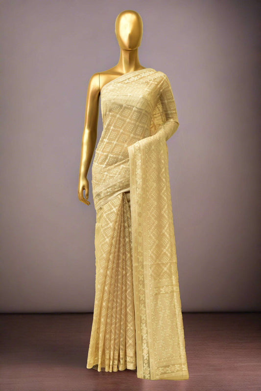 Art Georgette Cutwork Saree