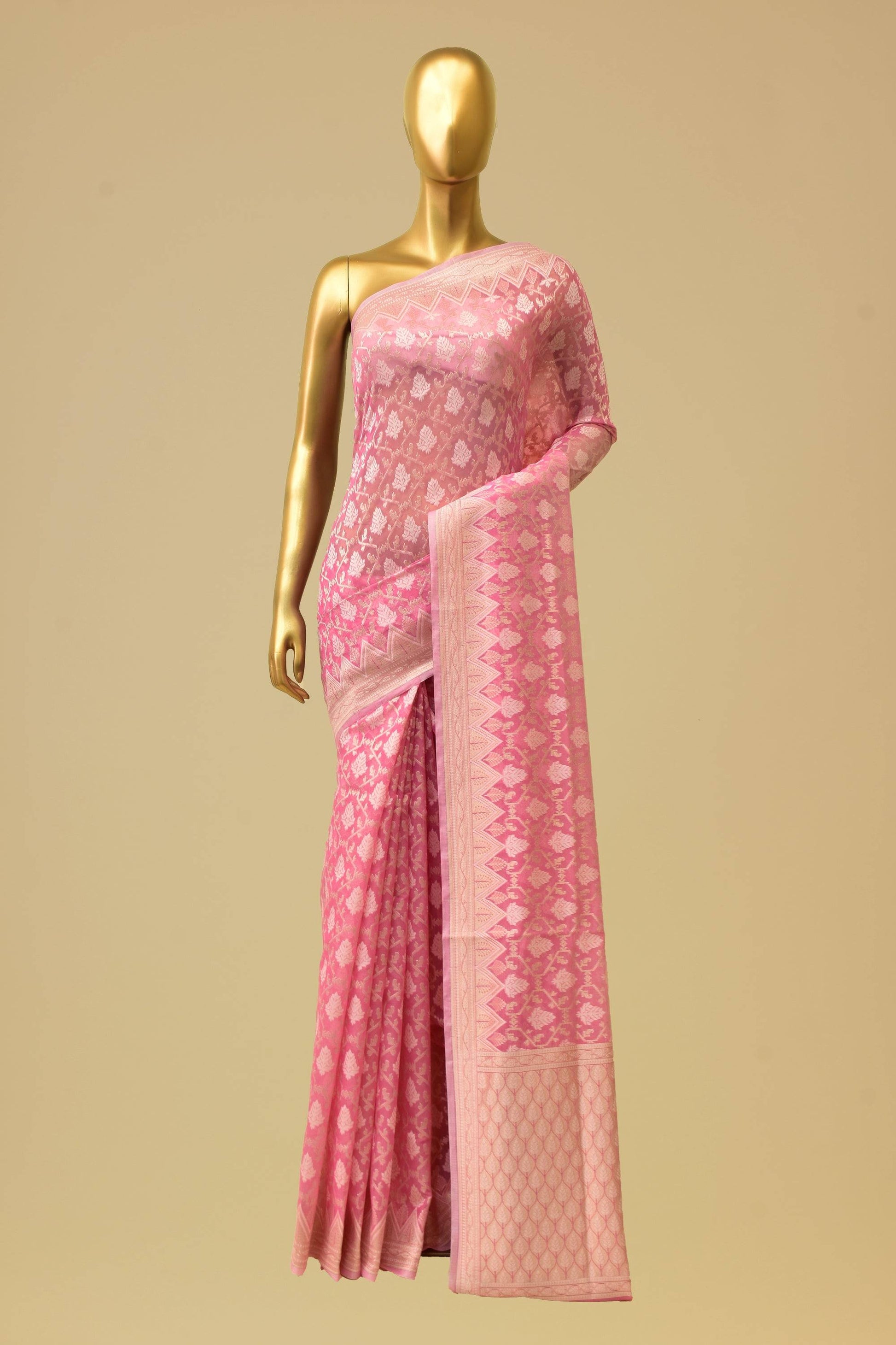 Art Georgette Cutwork Saree