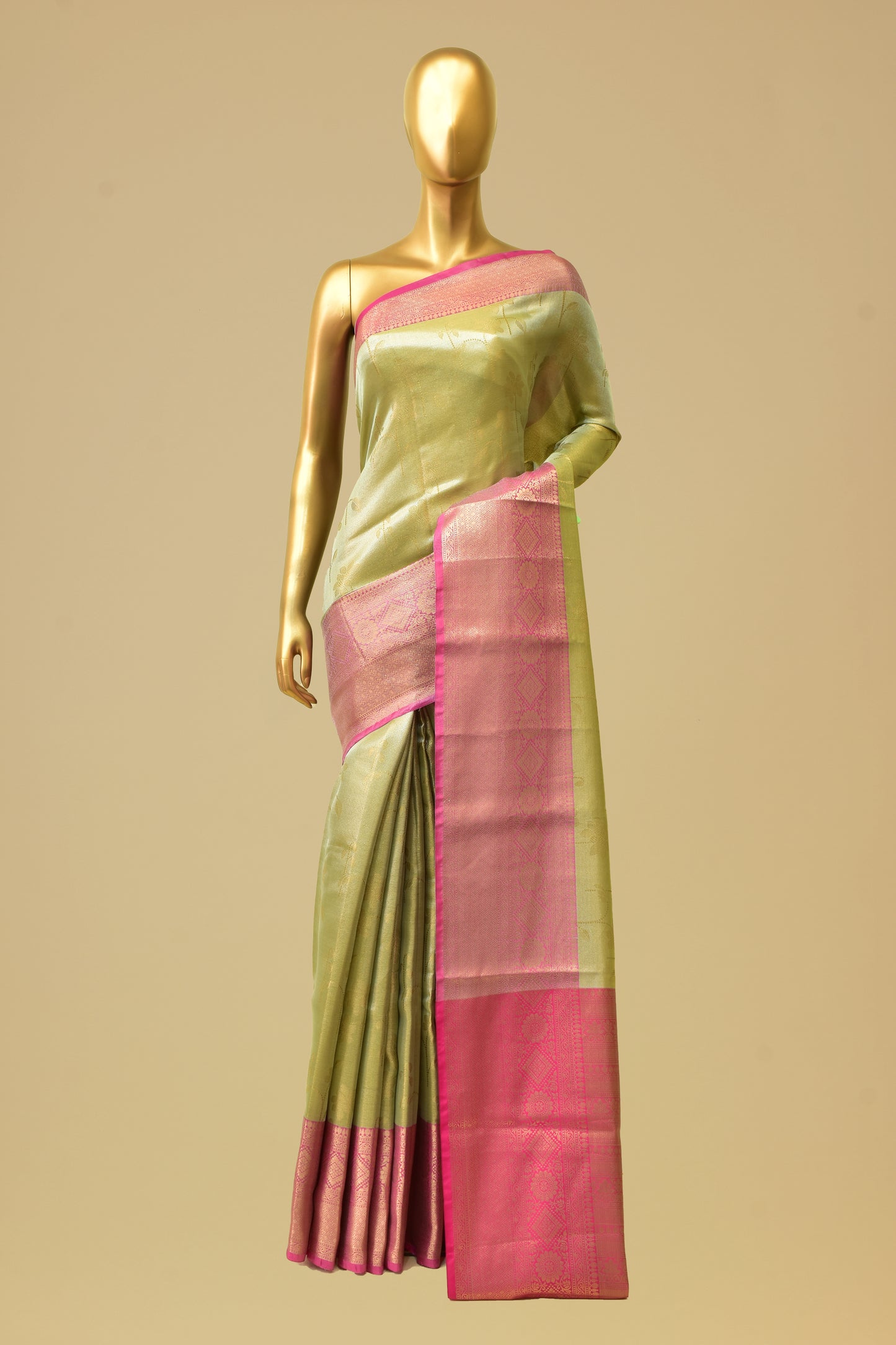 Tissue Emboss-Brocade Saree