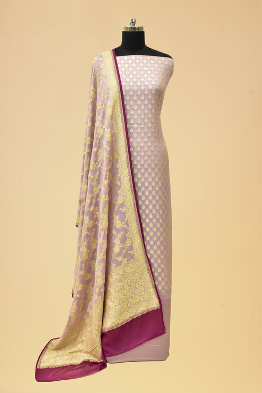 Handwoven Chiffon Silk Cutwork Suit