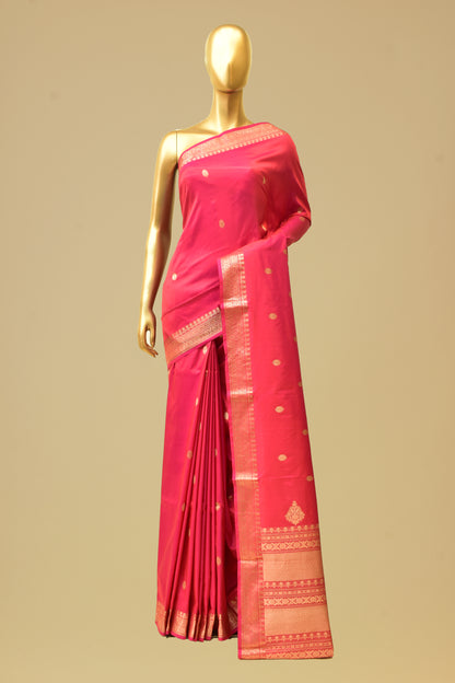 Handwoven Silk Kadwa Saree