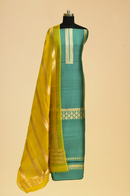 Handwoven Silk Kadwa Suit