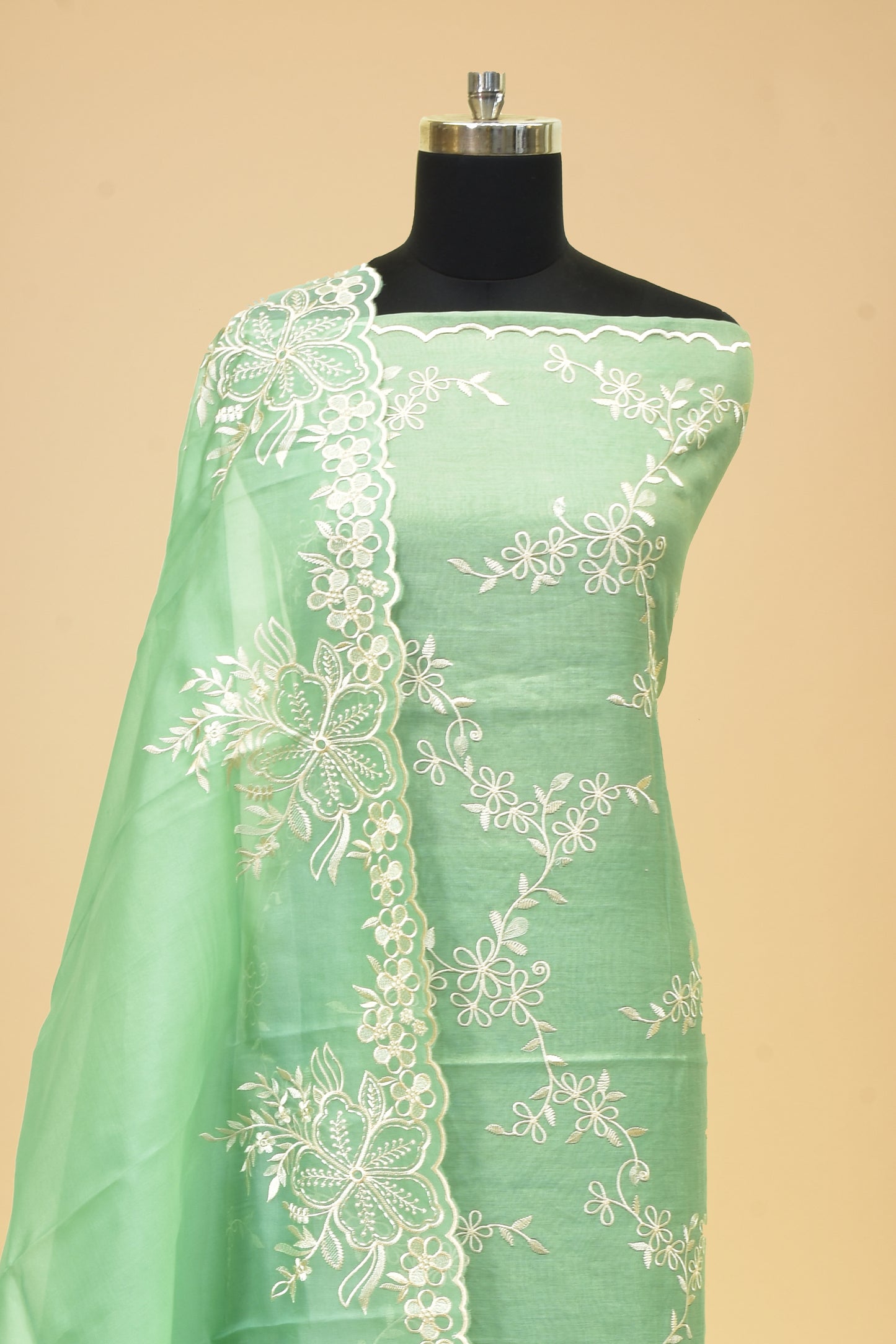 Embroidery Chanderi Cotton Suit