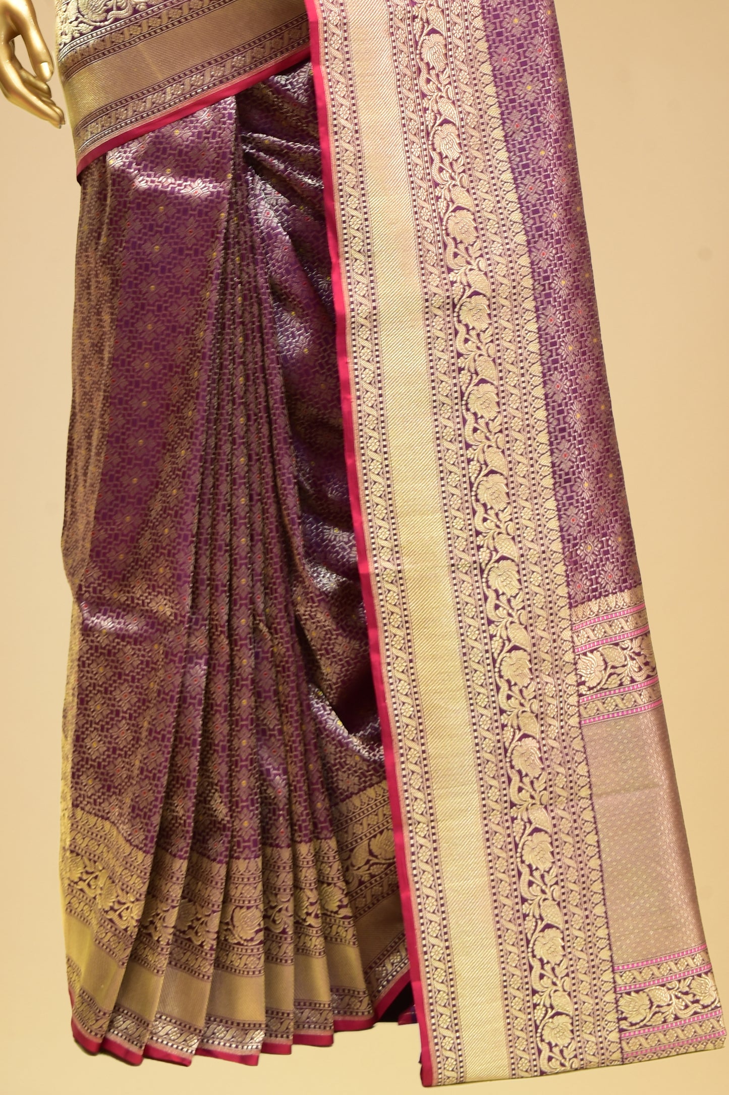 Silk Emboss-Brocade Saree