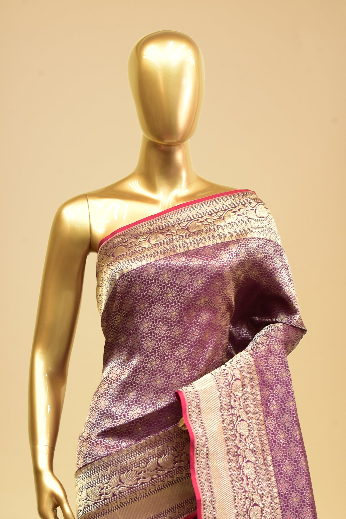 Silk Emboss-Brocade Saree