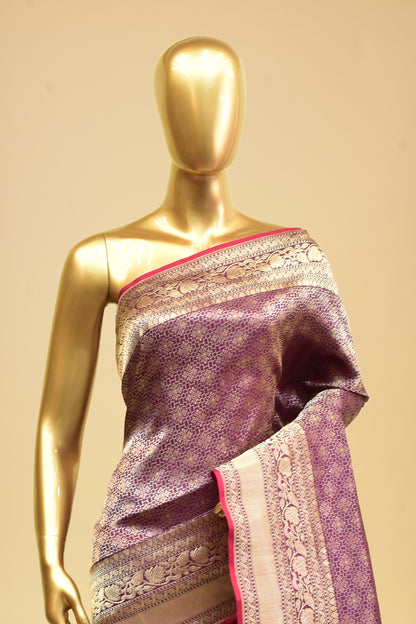 Silk Emboss-Brocade Saree