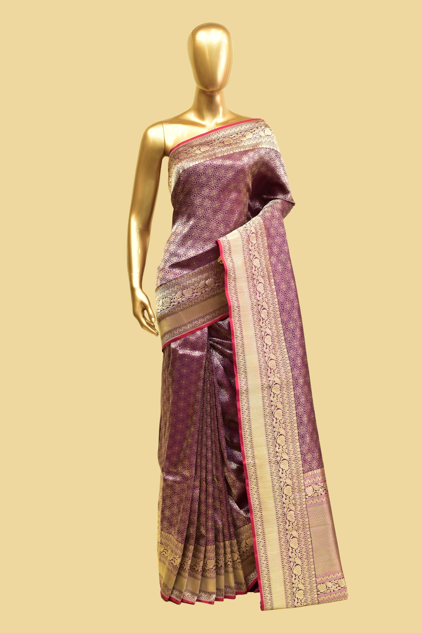 Silk Emboss-Brocade Saree