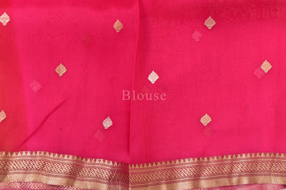 Handwoven Kora Kadwa Saree