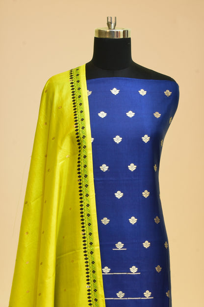 Handwoven Silk Kadwa Booti Suit