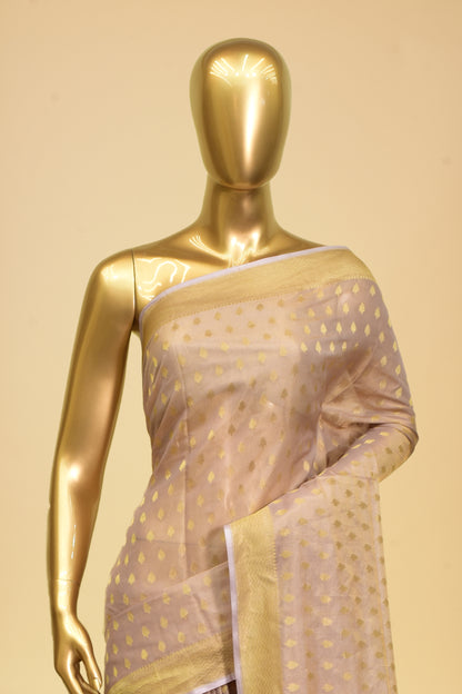 Handwoven Tissue Cutwork Saree