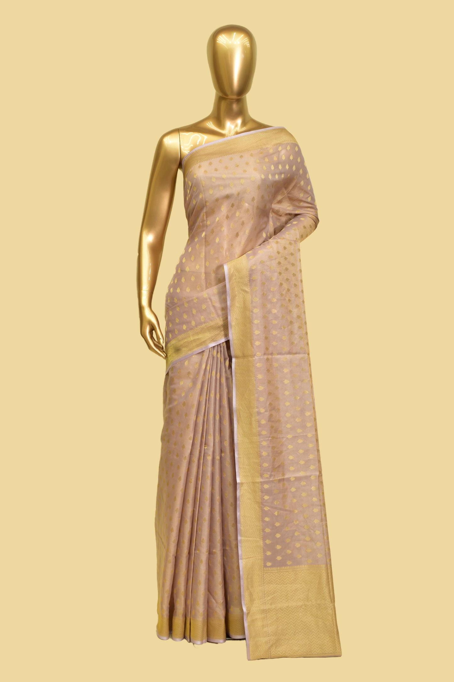 Handwoven Tissue Cutwork Saree