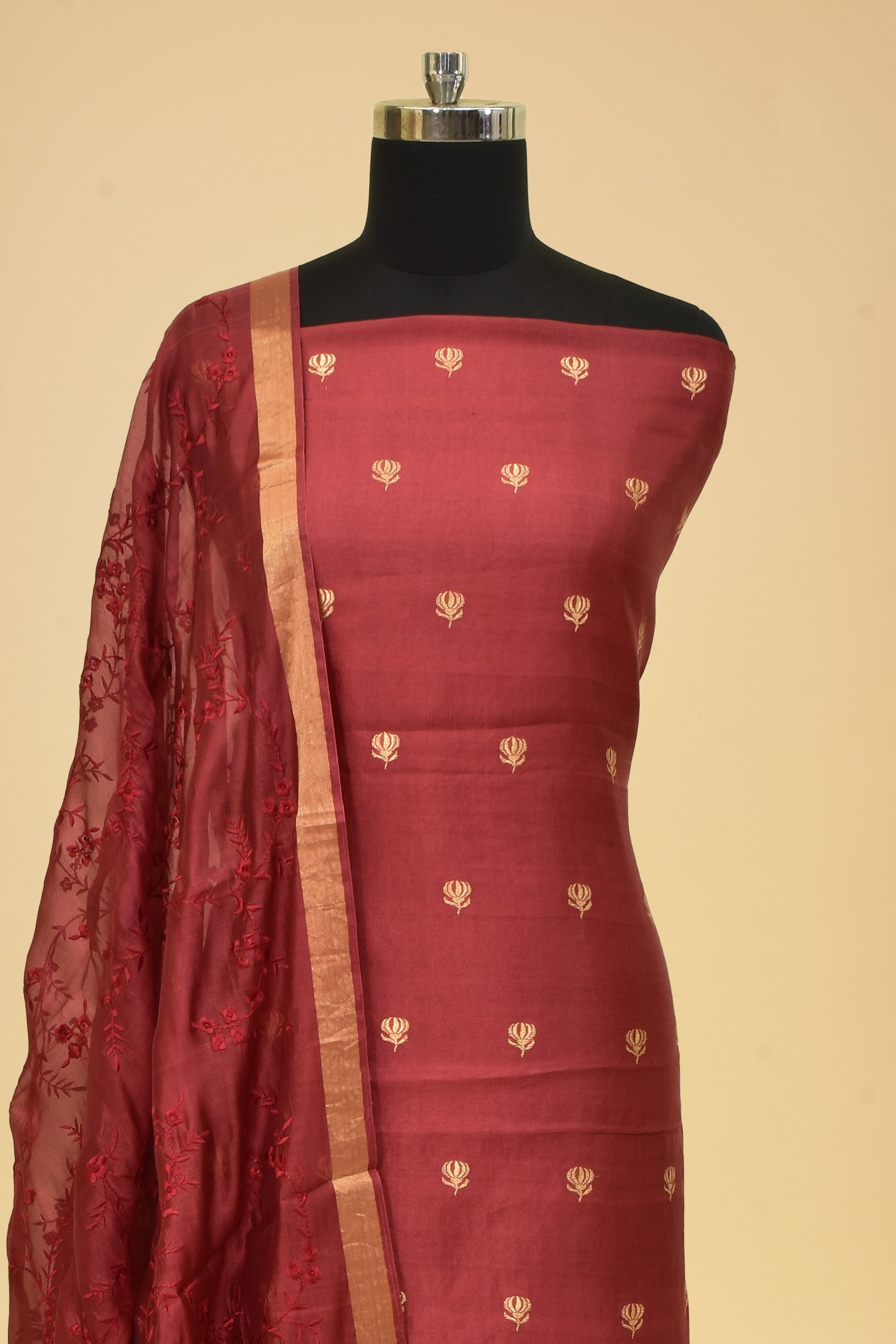 Silk Embroidery Suit