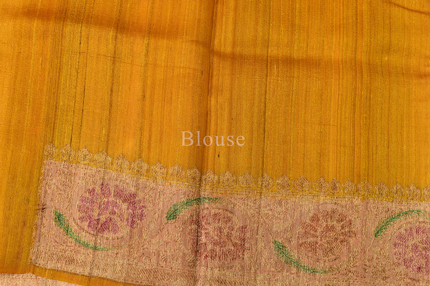 Handwoven Tusser Kadwa Saree