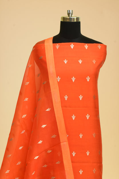 Handwoven Katan Silk Kadwa Suit