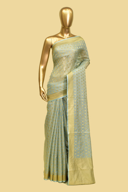 Tissue Cutwork Booti Saree