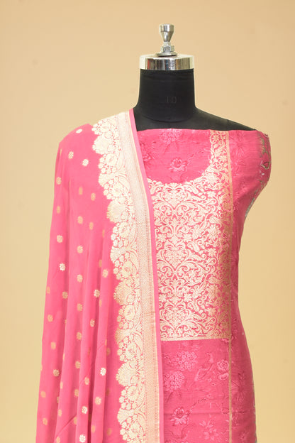 Handwoven Cotton Kadwa Suit