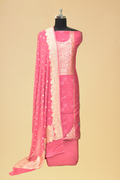 Handwoven Cotton Kadwa Suit