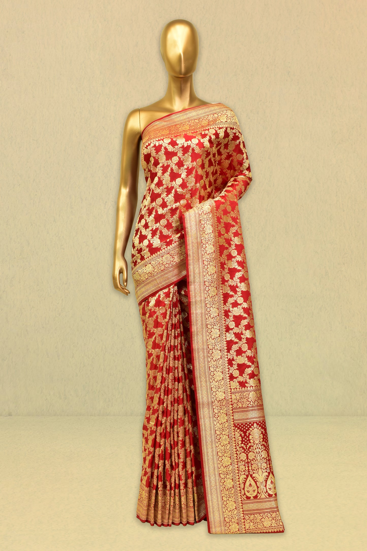 Satin Cutwork Saree