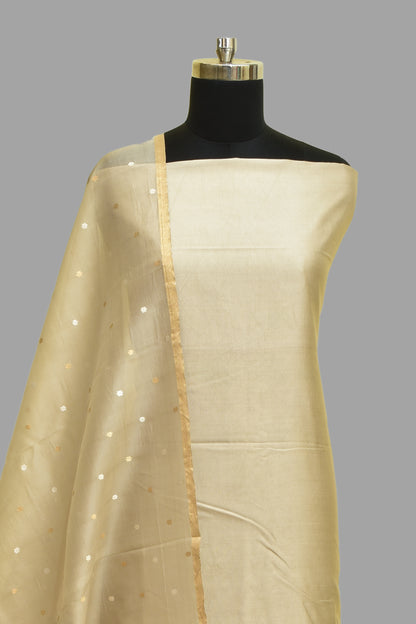 Handwoven Silk Kadwa Suit