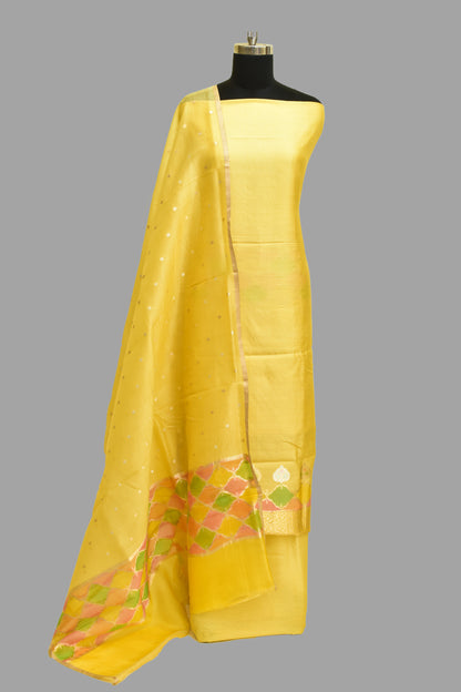 Handwoven Silk Kadwa Suit