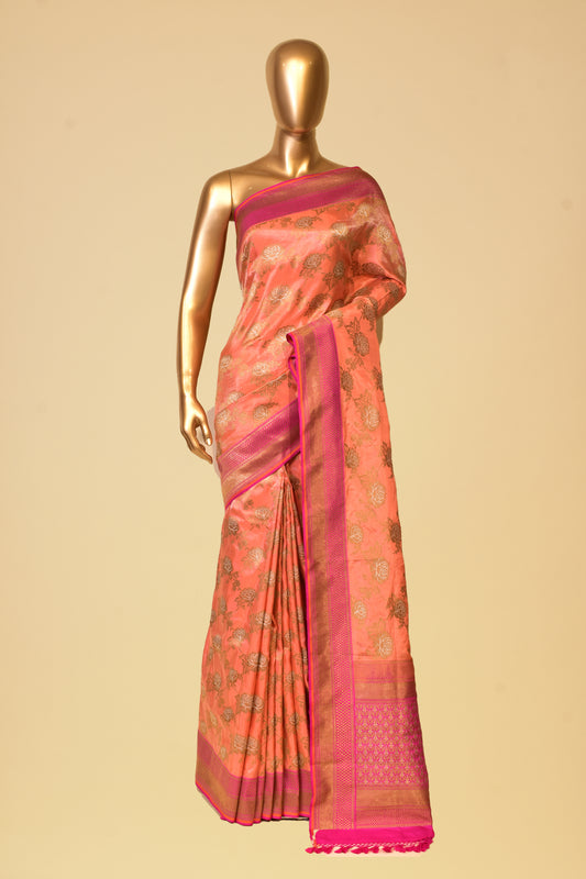 Tissue Cutwork Saree