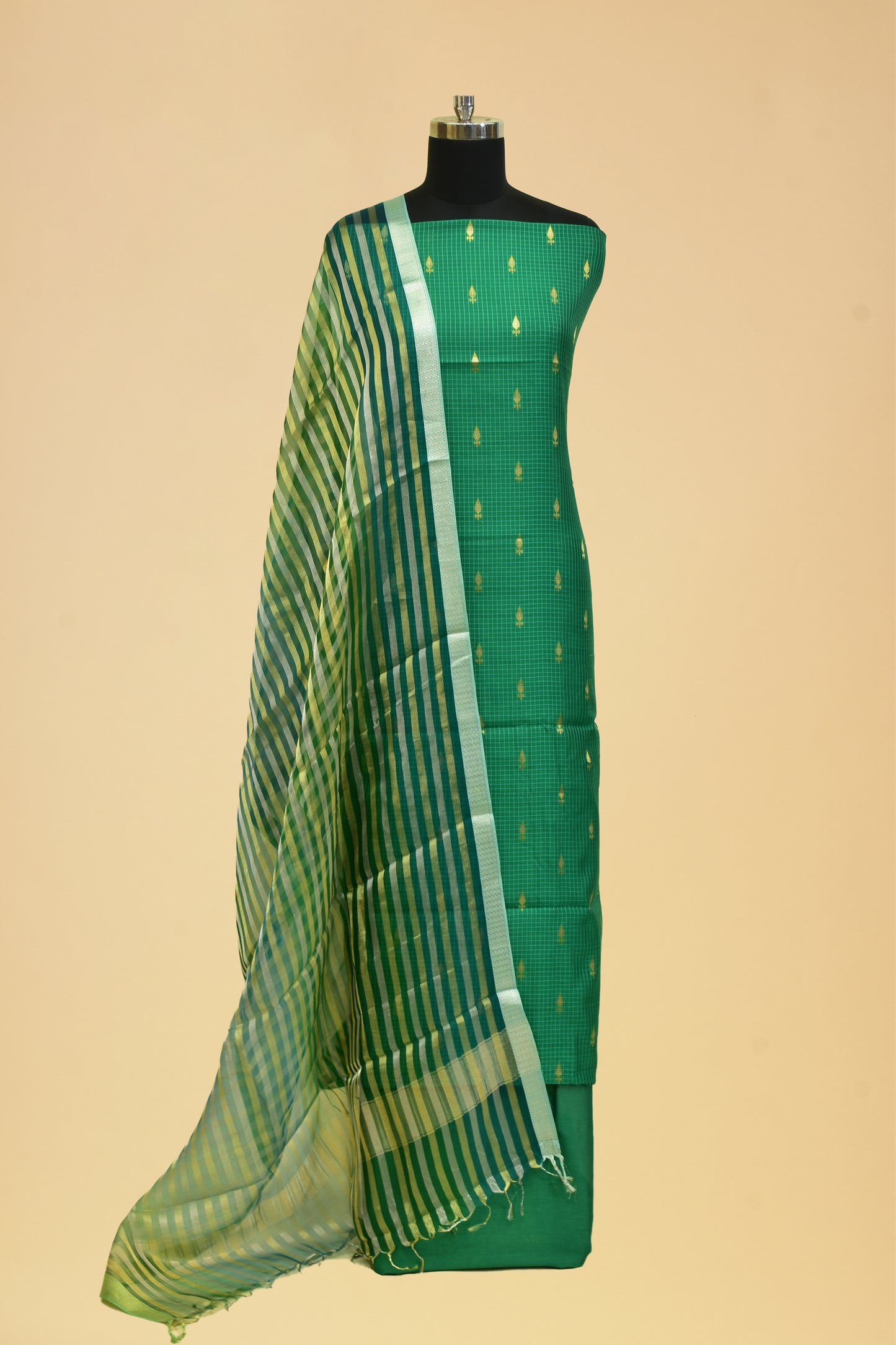 Handwoven Cotton Cutwork Suit