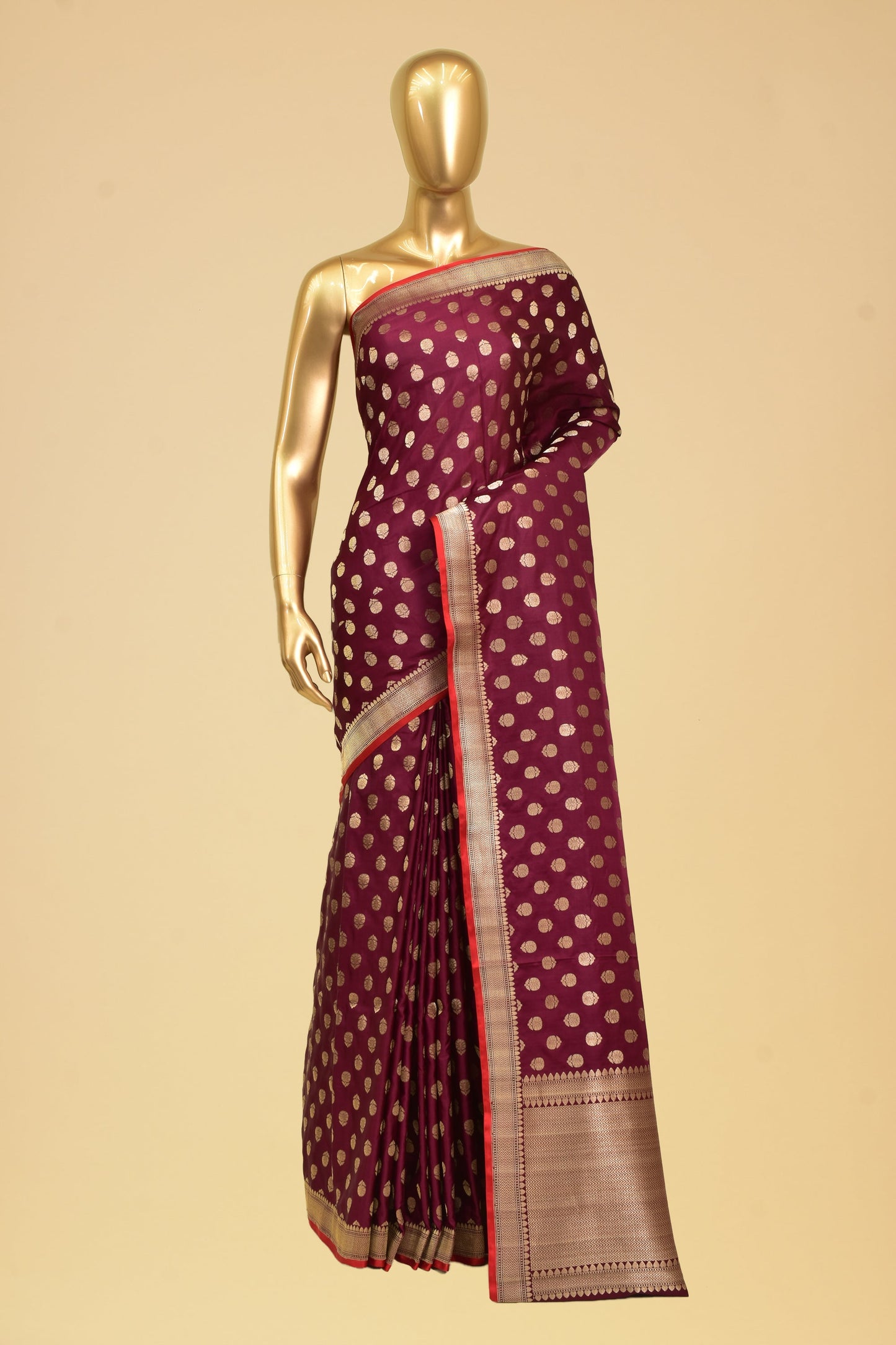 Satin Cutwork Saree