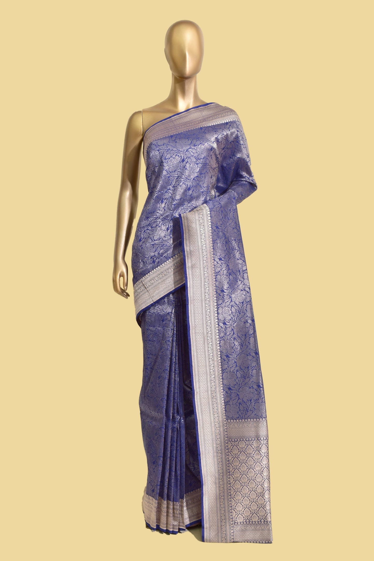 Silk Emboss-Brocade Saree