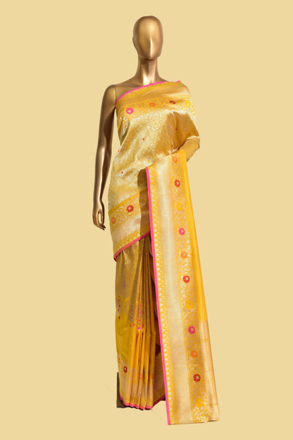 Silk Emboss-Brocade Saree