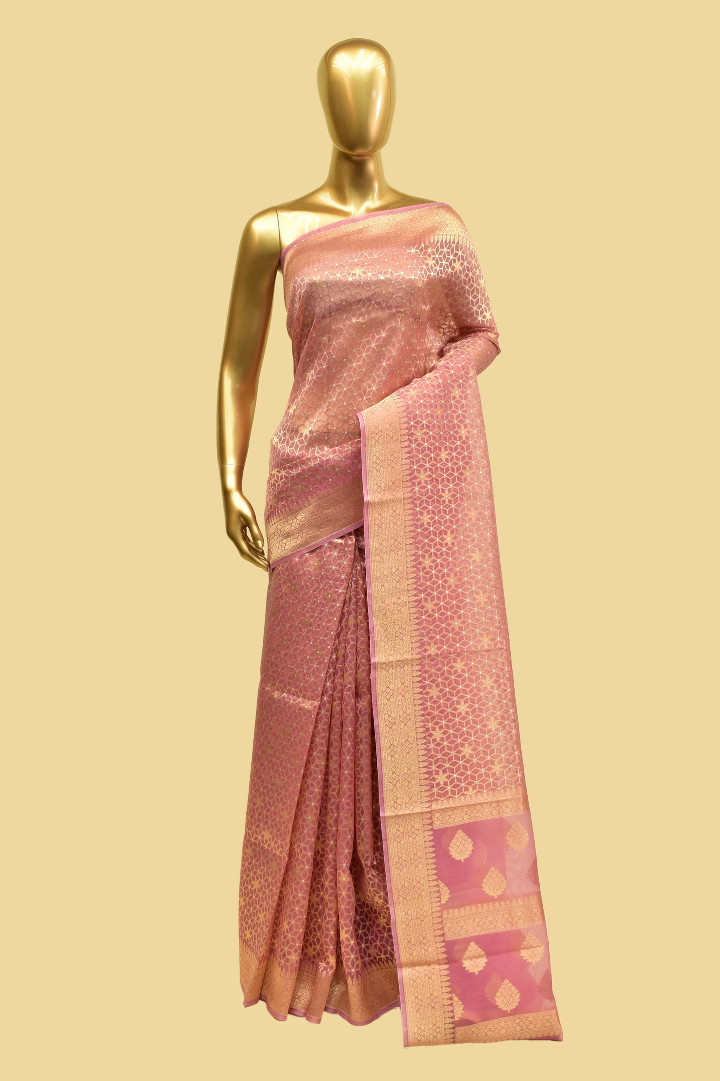 Kora Cutwork Saree