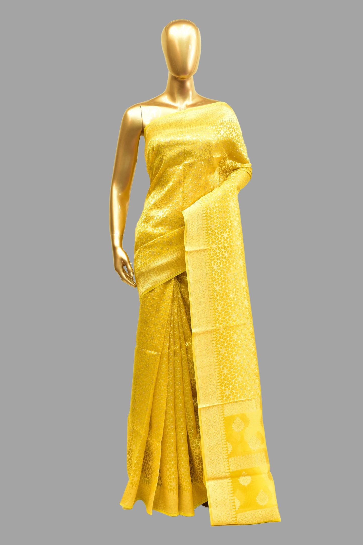 Kora Cutwork Saree