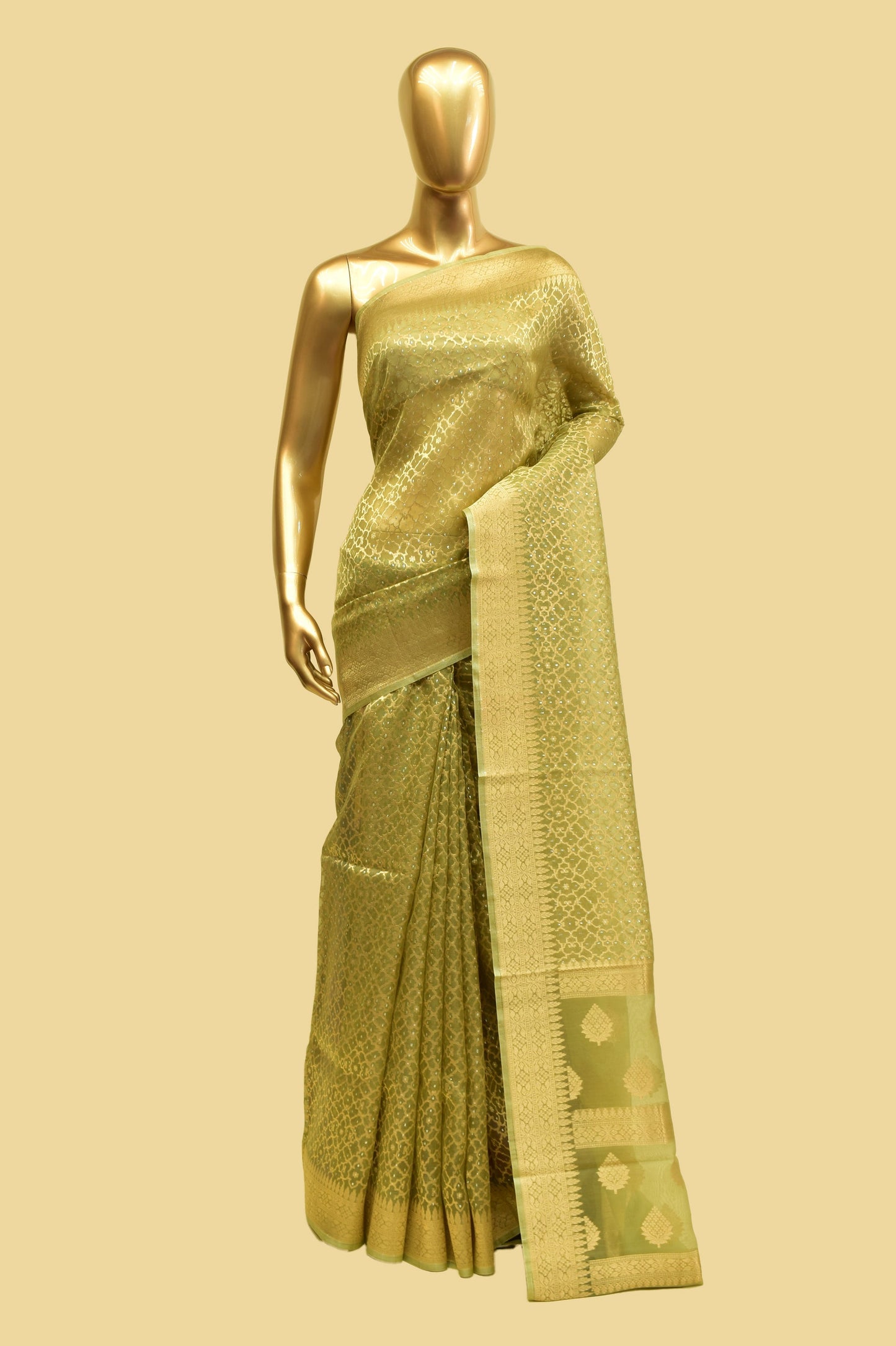 Kora Cutwork Saree