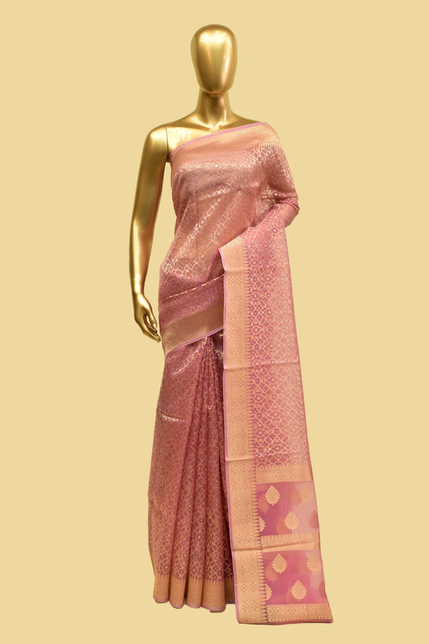 Kora Cutwork Saree