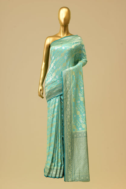 Handwoven Munga Cutwork Saree