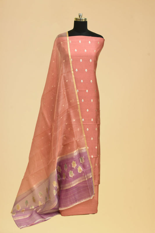 Handwoven Silk Kadwa Suit